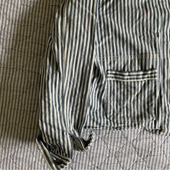 Madewell Shrunken Workwear Jacket in Poppy Stripe - Picture 4 of 8